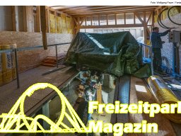 Aufbau des Themenbereichs „Sonnenbucht“ in FANTASIA (März 2025)